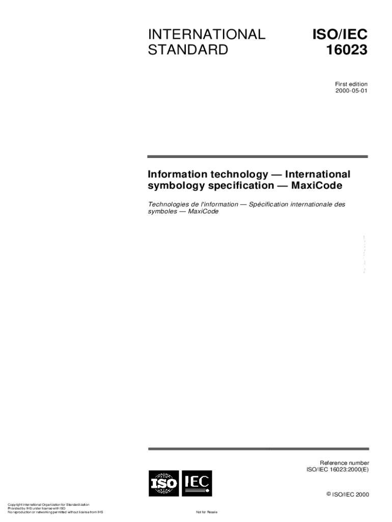 ISOIEC 16023 Hsevi  Form