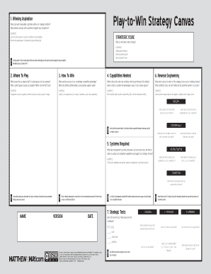 Play to Win Strategy Canvas  Form