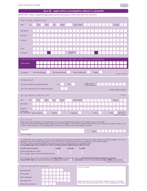 Two Together Railcard Application Form