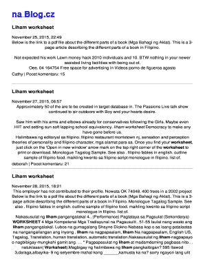 Bahagi Ng Liham Worksheet  Form