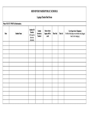 Laptop Checkout Form