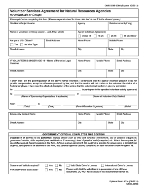IF VOLUNTEER is under AGE 18 Name of Parent or Legal  Form