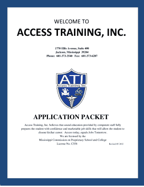Access Training  Form