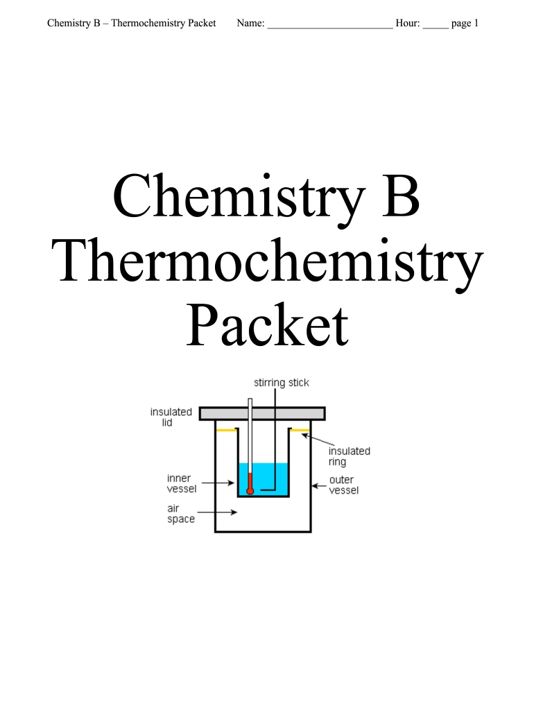 Thermochemistry Packet  Form