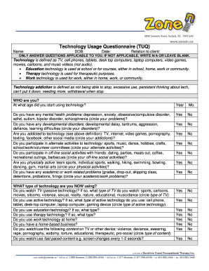 Technology Questionnaire  Form