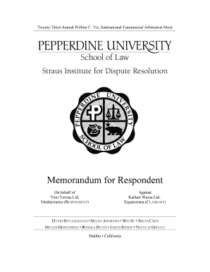 Vis Moot Memorandum  Form