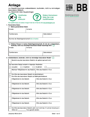 Anlage Bb Jobcenter  Form