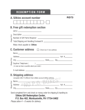 Download a PDF Version of the Silkies Redemption Form