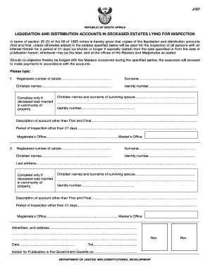 J187 Government Gazette Form