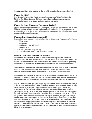 Parent Permission Sheet for L2LP Toolkit DOCX Level2planning Ncca  Form