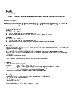 Printable Un3481 Label PDF  Form