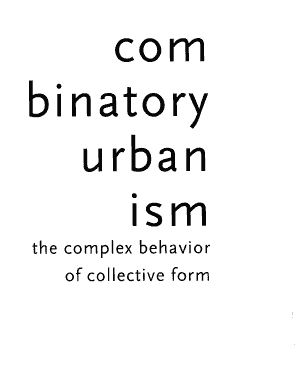 Combinatory Urbanism PDF  Form