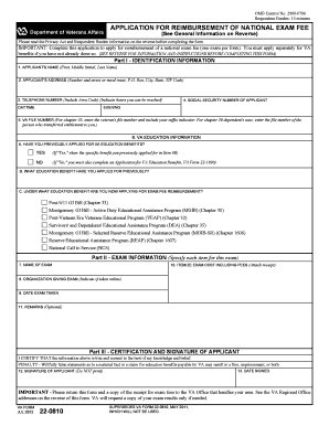 VA Form 22 0810 Veterans Benefits Administration