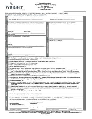 Flood Cancel Form