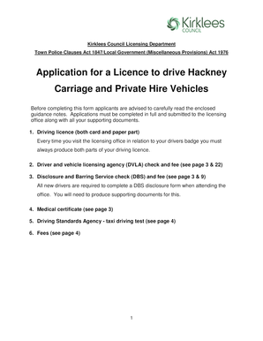 Driver Licence Application Kirklees Council Kirklees Gov  Form