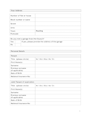 Tenant Census Form