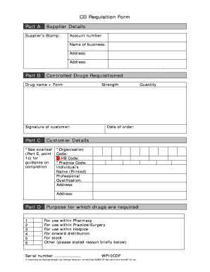 Cd Requisition Form