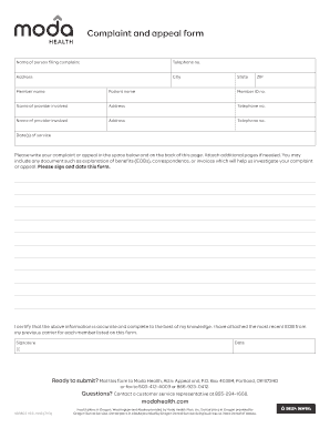 Moda Appeal Form