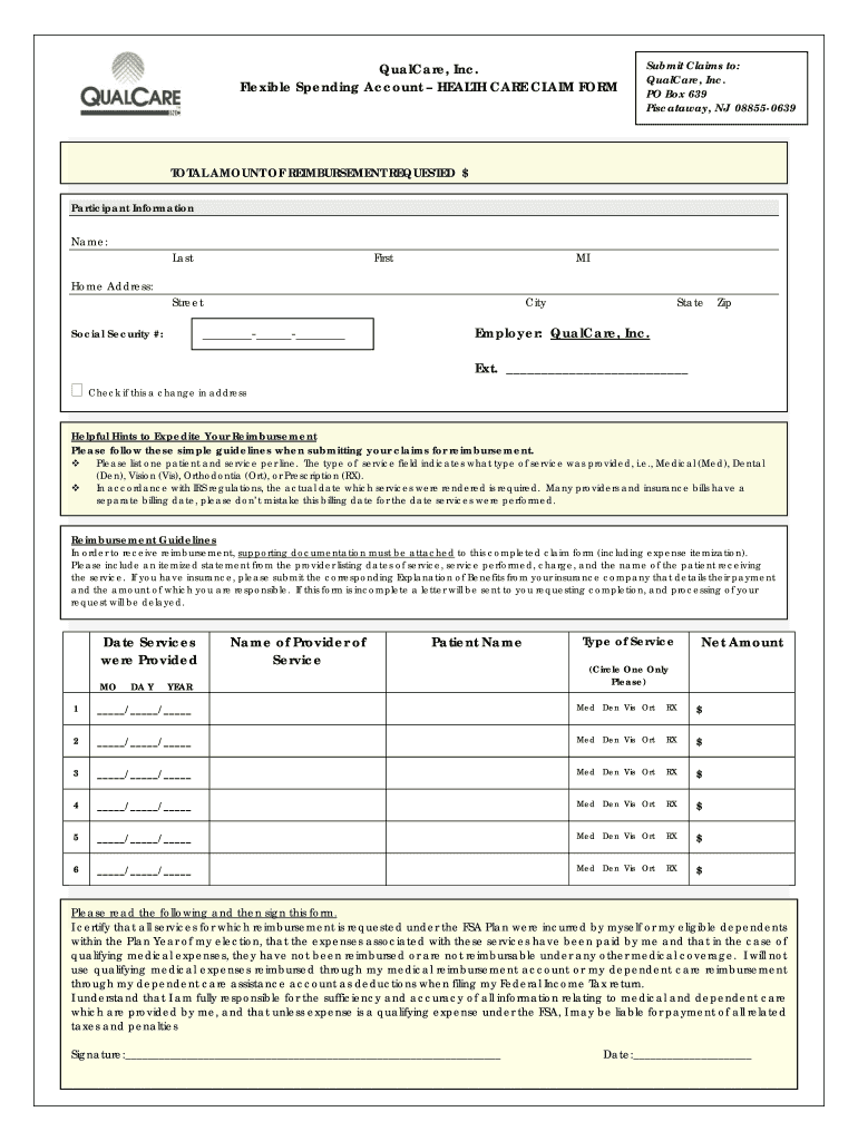 Get and Sign What is Printable Claim Format