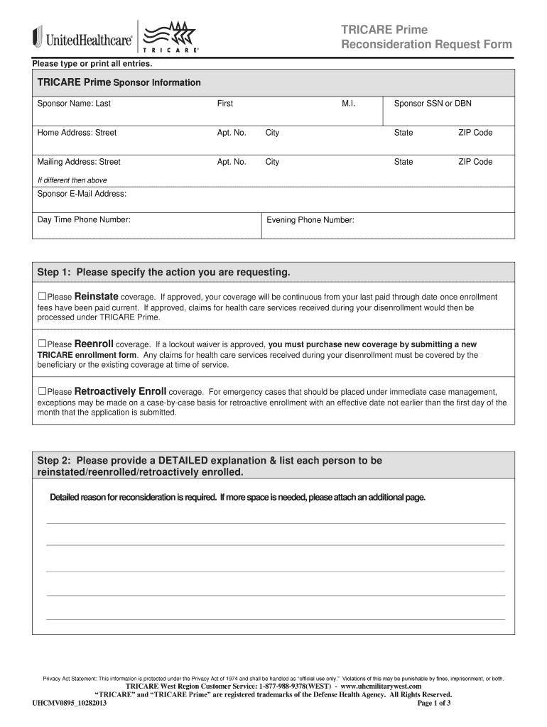 Uhcmv0895 Form