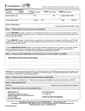 Unitedhealthcare Reinstatement Form