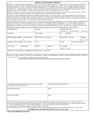 Installation Access Affidavit Luke Afb Form 338, 20131104