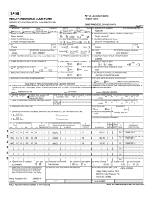 Aetna Copy of Claim 1500 Form