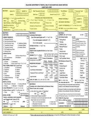 Oklahoma Client Data Core  Form