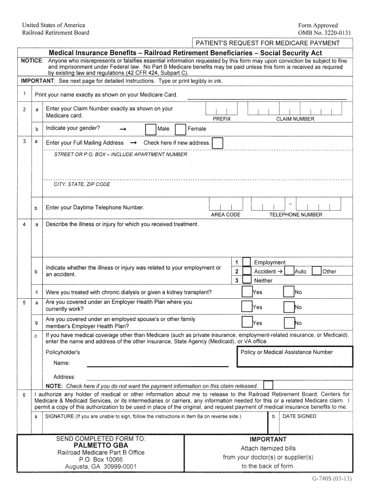 Get and Sign G 740S PDF  Palmetto GBA 2013-2022 Form
