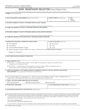 CMS Form 382 ESRD Network #15