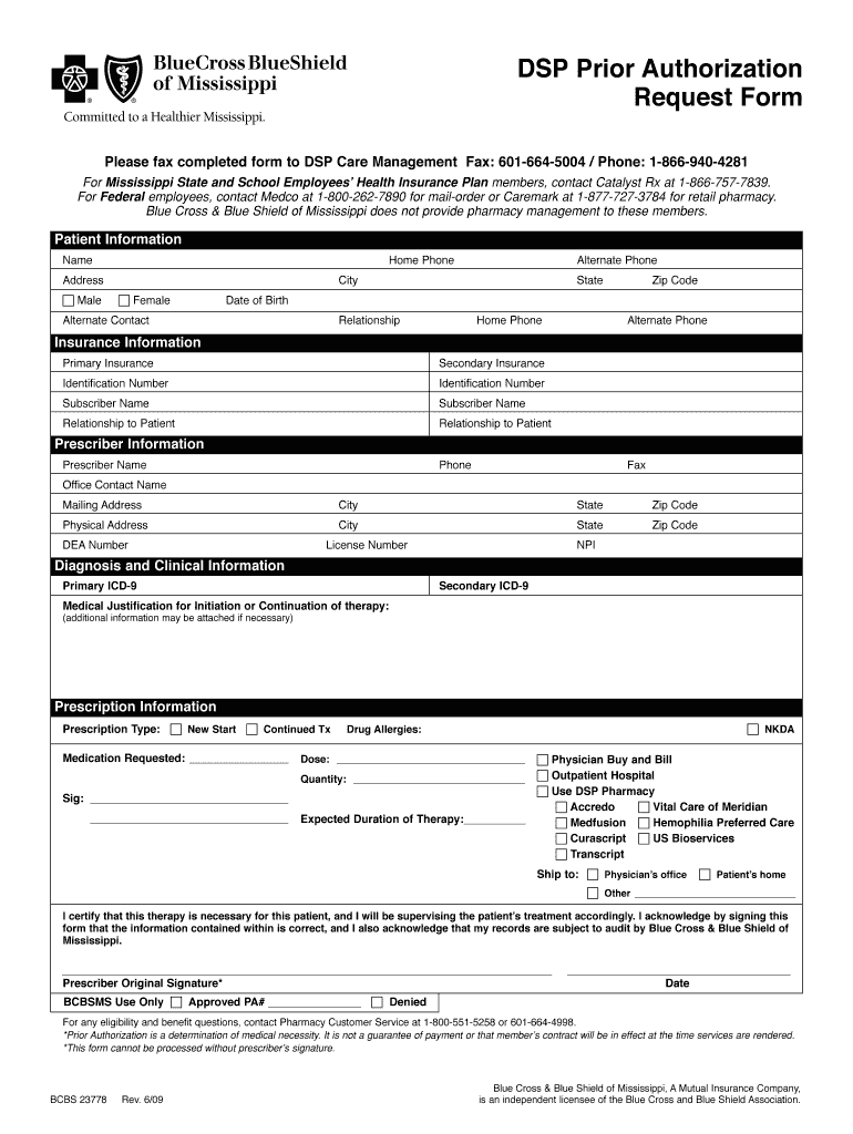 Bcbs Prior Authorization PDF 20092024 Form Fill Out and Sign