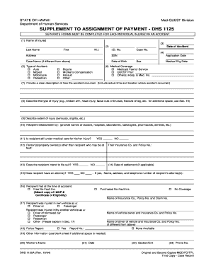 DHS 1125A Form Instructions Med Quest 2004