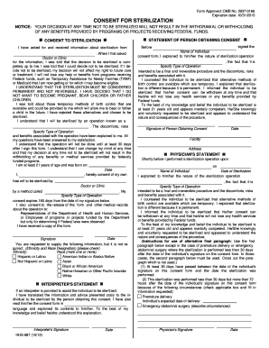 Indiana Medicaid Sterilization Consent Form