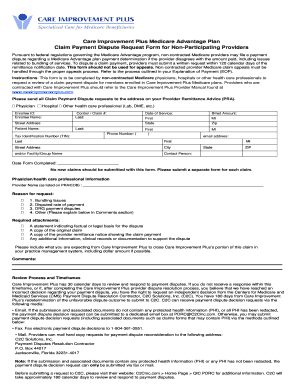 Care Improvement Plus Medicare Advantage Plan Claim Payment  Form