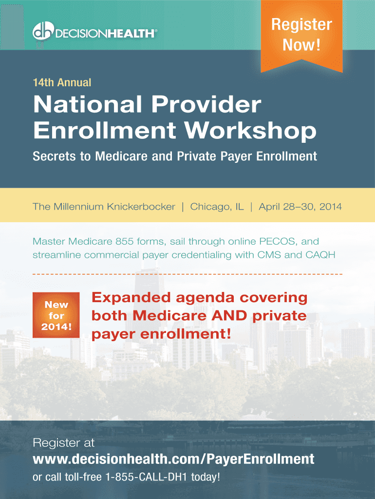  National Provider Enrollment Workshop DecisionHealth 2014-2024