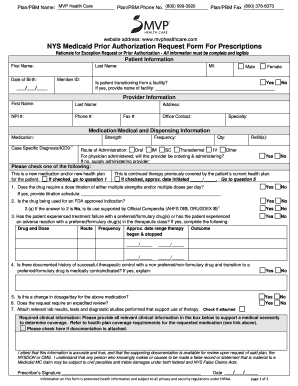 Mvp Prior Authorization Form