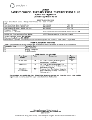 Therapy First Copay Card  Form