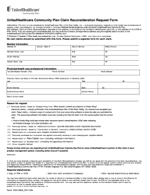 Provider Dispute Form UHCCommunityPlan Com