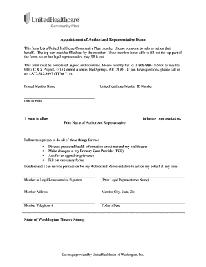 Representative Form