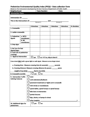 Pedestrian Environmental Quality Index  Form