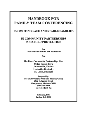 Family Team Conferencing Handbook Promoting Safe and Stable  Form