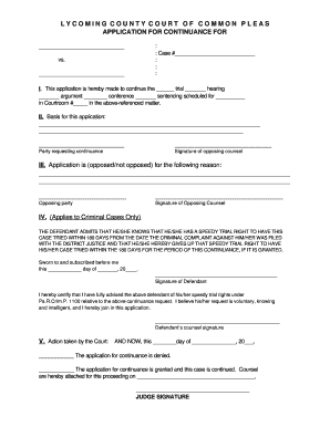 Lycoming County Continuance Form Lycoming Law Association Lycolaw