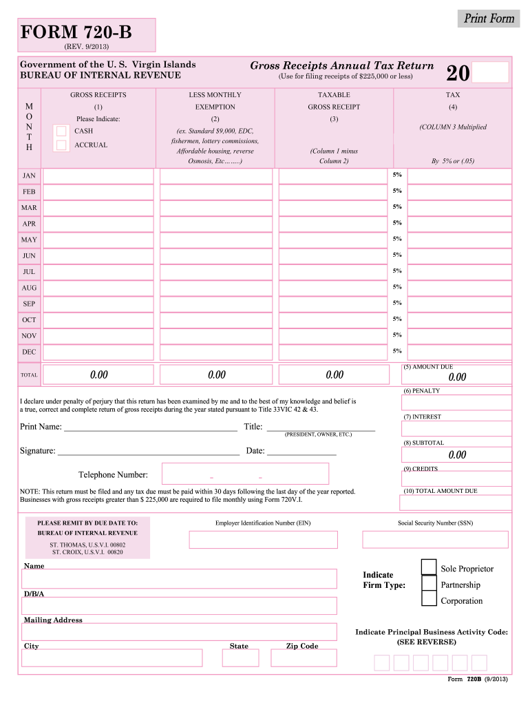  720b Form 2013-2024