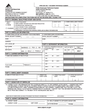 CalPERS COBRA Election Form for Actives