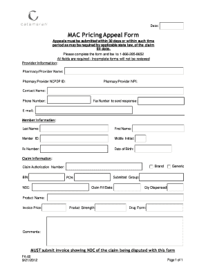 Procedure Mac Process Form Catamaran Rx