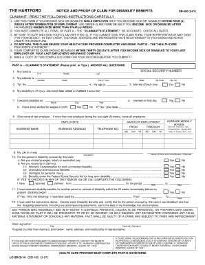 Proof of Disability  Form