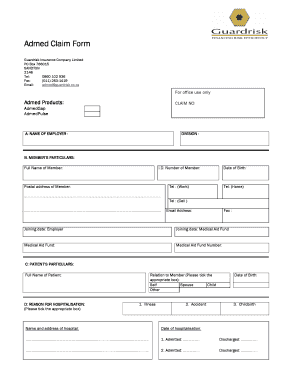 Admed Claim Form