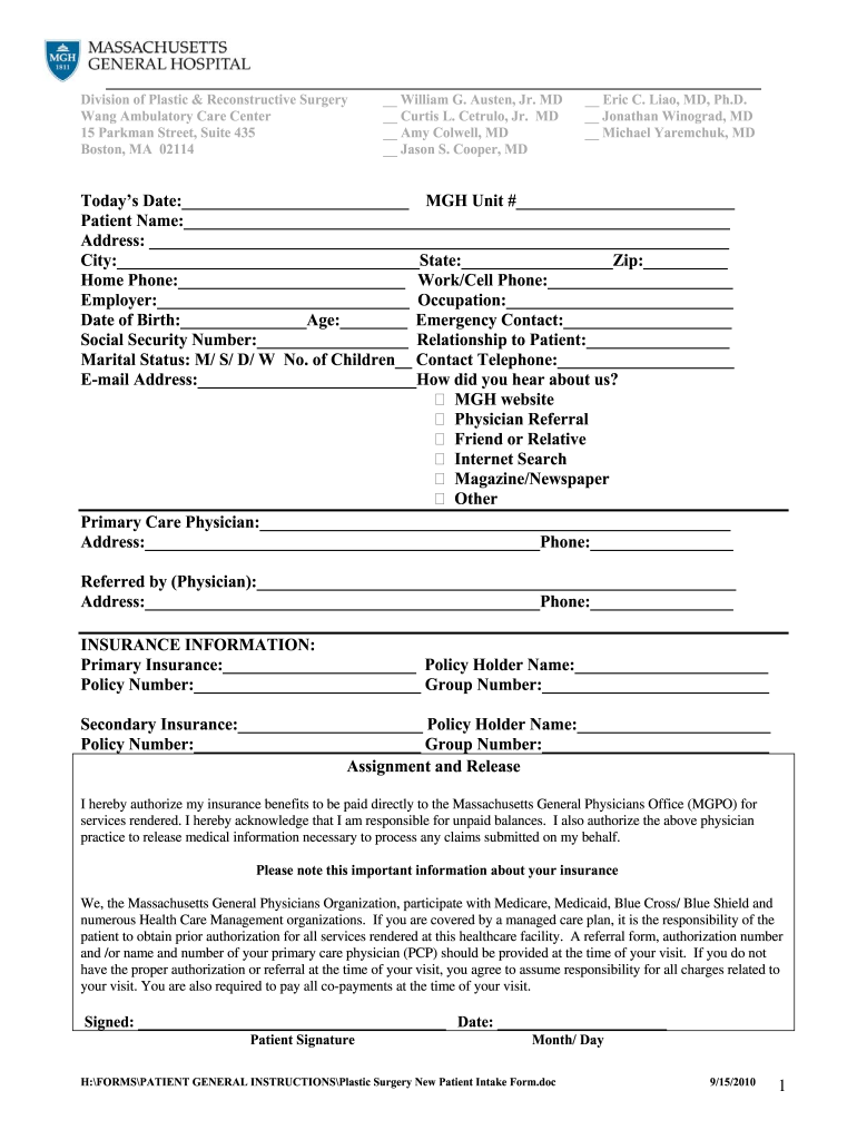 New Patient Intake Form Template from www.signnow.com