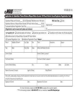 Vr009 Mva Form