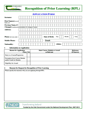 Rpl Trainee Registration Form